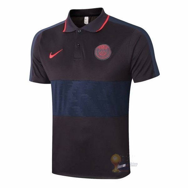 Calcio Maglie Polo Paris Saint Germain 2020 2021 Nero Rosso